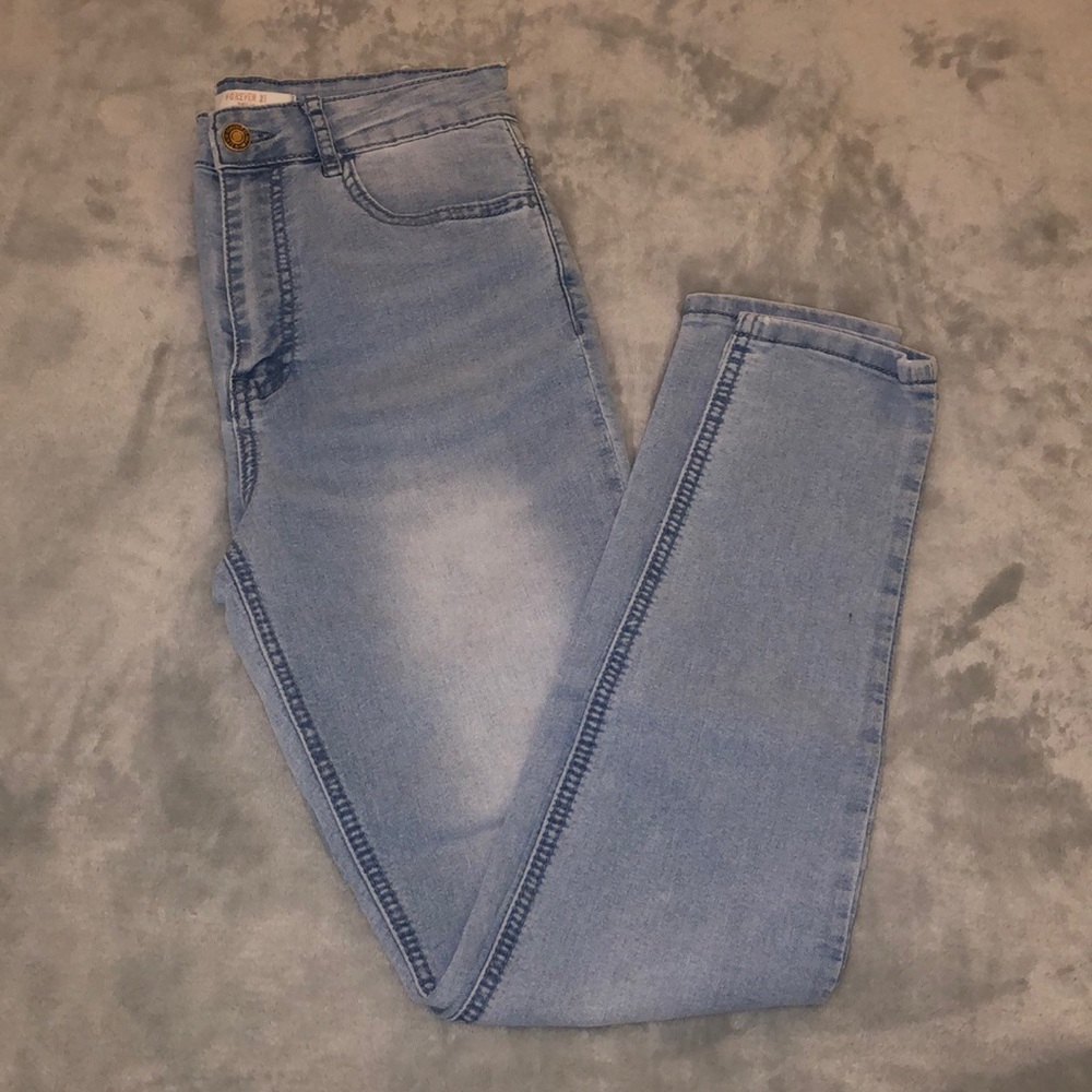 High Waisted Skinny Jeans - Forever 21